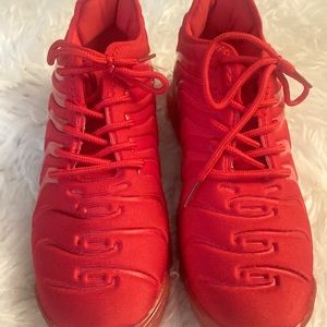 Never worn - bright red VaporMax inspired shoes